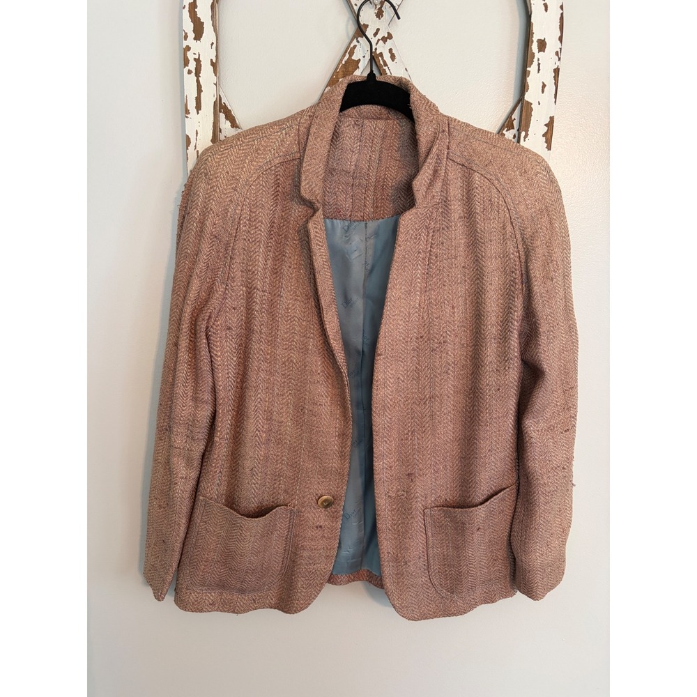 Vtg Dior Sport Tweed Blazer Herringbone Christian Dior *Read*